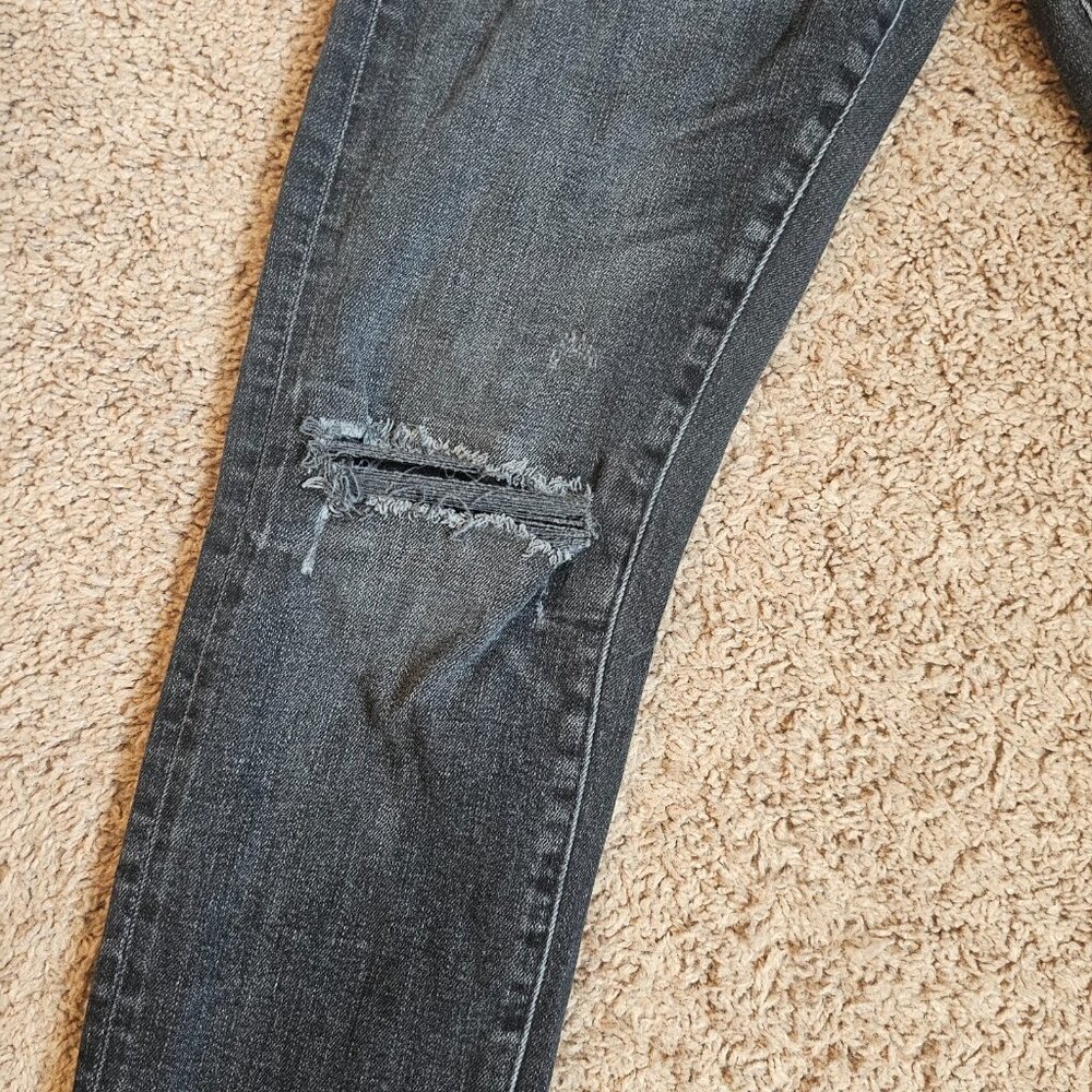American Eagle Jeans Mens Tag 29x32 Act 29x29 Black Athletic Skinny Airflex Plus - Picture 8 of 13